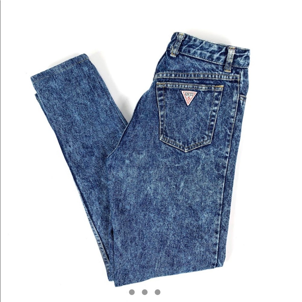 Guess Blue Acid Wash Women Jeans - Picture 3 of 5